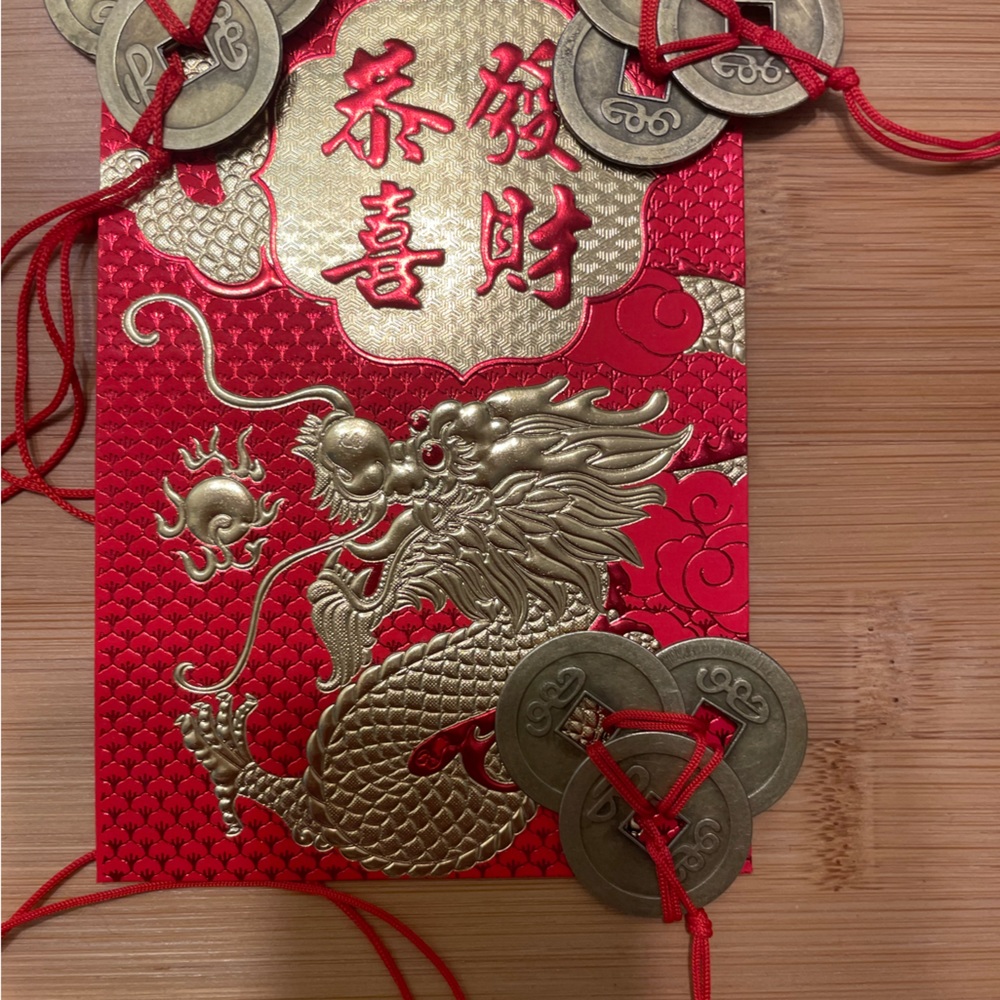 Year of the Dragon Money Luck Envelope 3 feng Shui Coin Set - Picture 12 of 12
